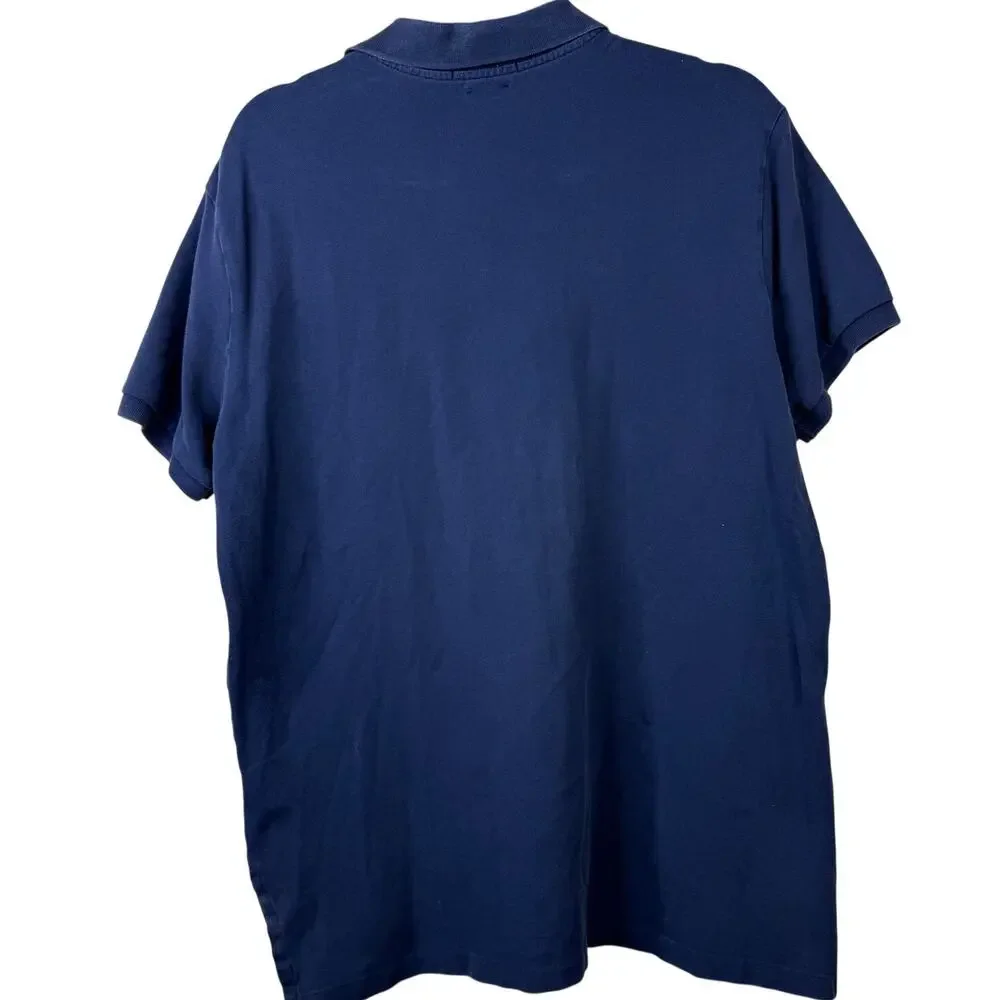Polo Ralph Lauren Men's RL French Navy Custom Fit Stretch Mesh Polo Shirt Large